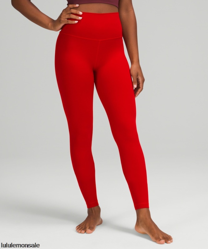 Lululemon Damen DELULU023 | Dunkelrot Align Hochhaushose 28